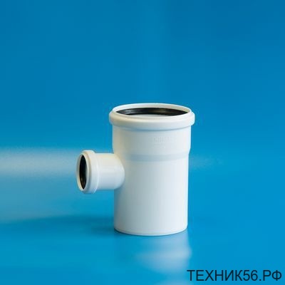 Тройник БЕСШУМНЫЙ ПП 110х50/87,5 "Политэк" Белого цвета