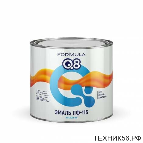 Эмаль ПФ-115 FORMULA Q8 шоколадная 1,8кг Эмаль ПФ-115 FORMULA Q8 шоколадная 1,8кг