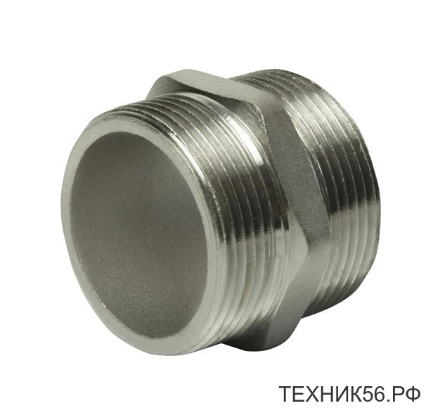 Ниппель 3/4" ш/ш латунь Ниппель 3/4" ш/ш латунь