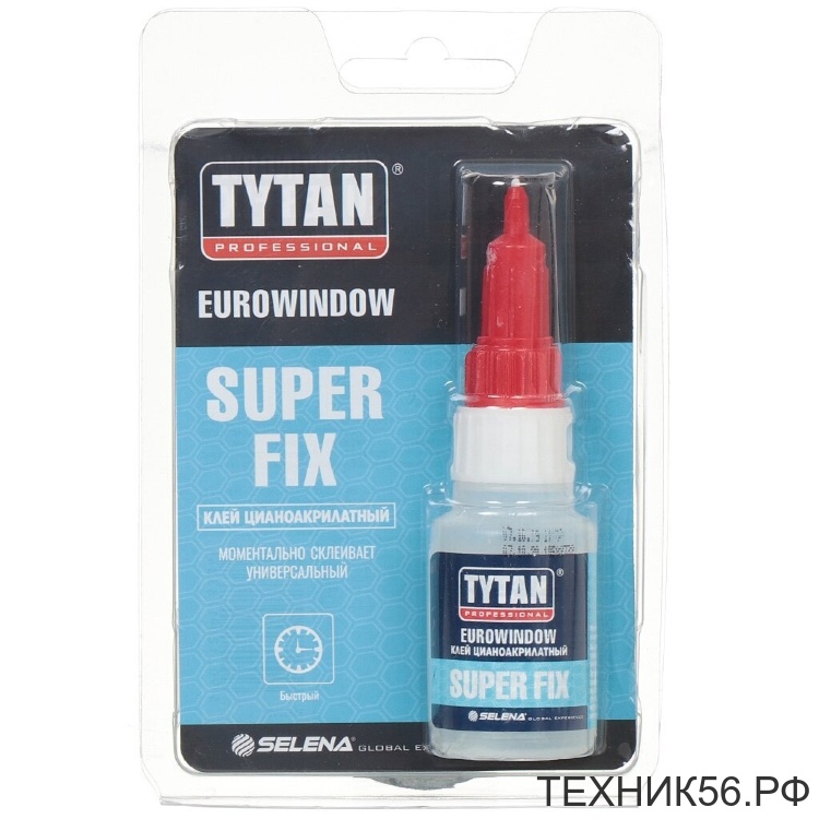 Клей секундный Tytan Professional цианоакрилатный EUROWINDOW Super Fix 20г