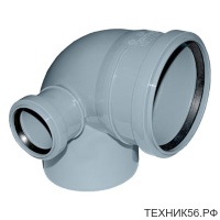 Отвод ПП 110х90 с выходом 50 (левый)