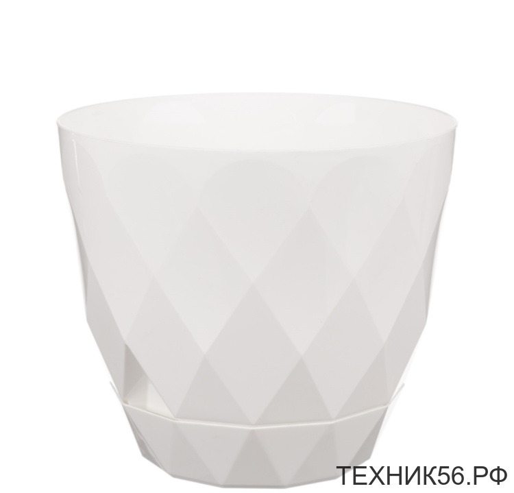 Горшок 2,3л Laurel белый (d175мм, В150мм) с поддоном Горшок 2,3л Laurel белый (d175мм, В150мм) с поддоном