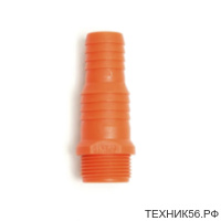 Штуцер пластик 1/2"нр - 20/25мм (оранж)