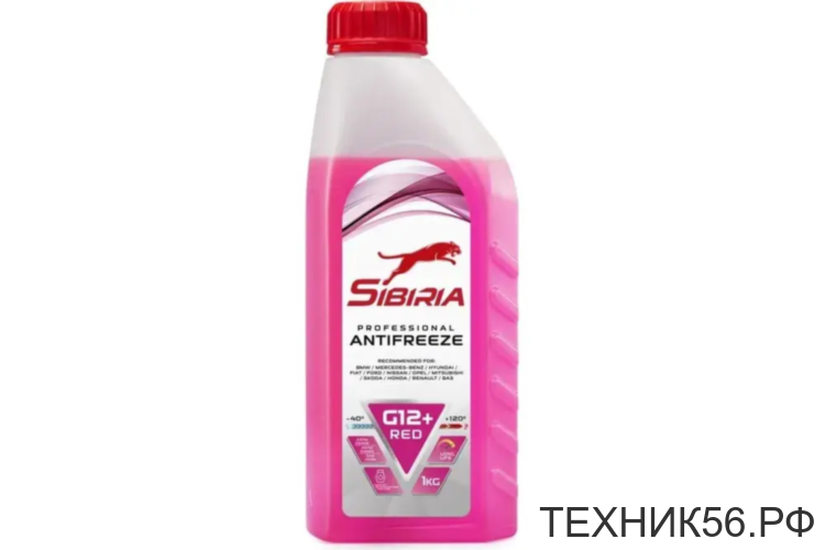 Антифриз готовый карбоксилатный красный SIBIRIA 800598 G12+ 1 кг Антифриз готовый карбоксилатный красный SIBIRIA 800598 G12+ 1 кг