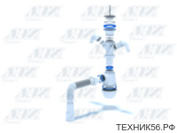 Сифон 1 1/2"х50 с нерж. чашкой, с 2 отводами (А1115) + гофра