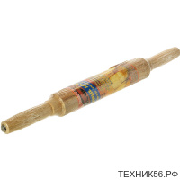 Скалка деревянная 42см с ручками (Арт 40-34)