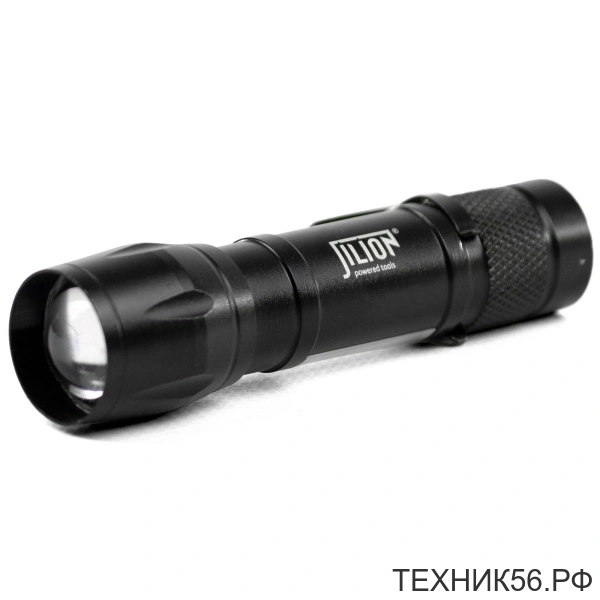 Фонарь светодиодный аккумуляторный 1LED + 1COB, IP44, алюминий, Jilion
