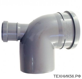 Отвод ПП 110х90 с выходом 50 (фронт.)
