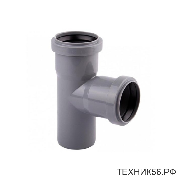 Тройник канализац. ПП 50х50/87 серый