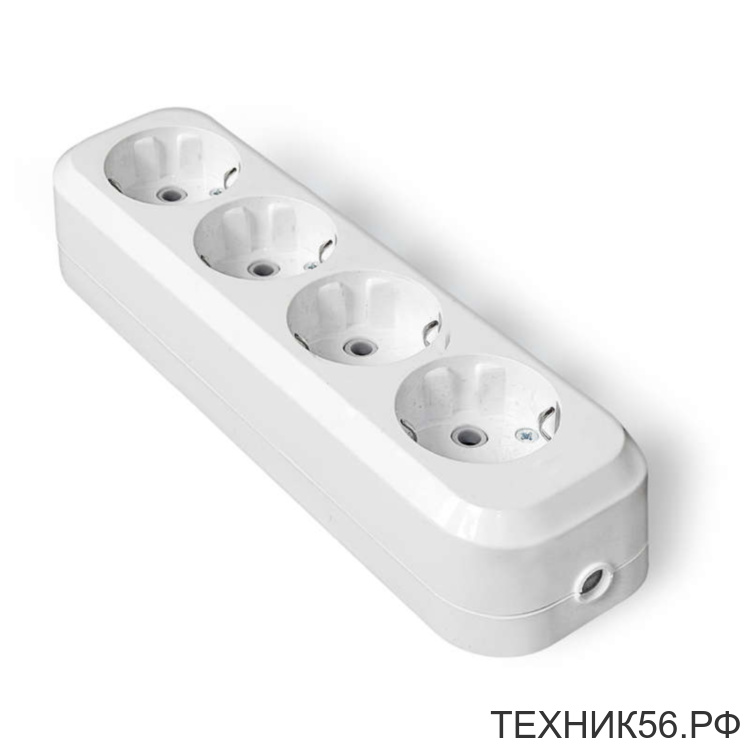 Колодка розетка 4-х местная с/з 16А IONICH UNIVersal 1522