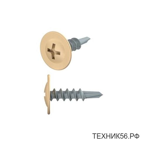 Саморез штучно 4,2х16мм сверло RAL 1014 ПШС Слоновая кость