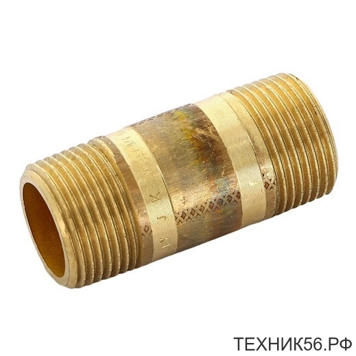 Ниппель 3/4" ш/ш L45мм удлин латунь