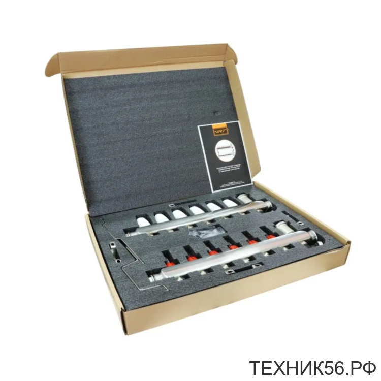 Коллекторная группа, нерж, с расходомерами, 1" х 3/4'' (евроконус) * 4 вых VRT-1116-252004
