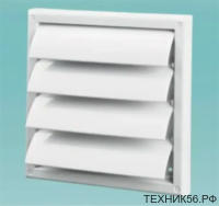 Решетка вент с гравитационными жалюзи 190х190мм белая (МВ 120 Ж)