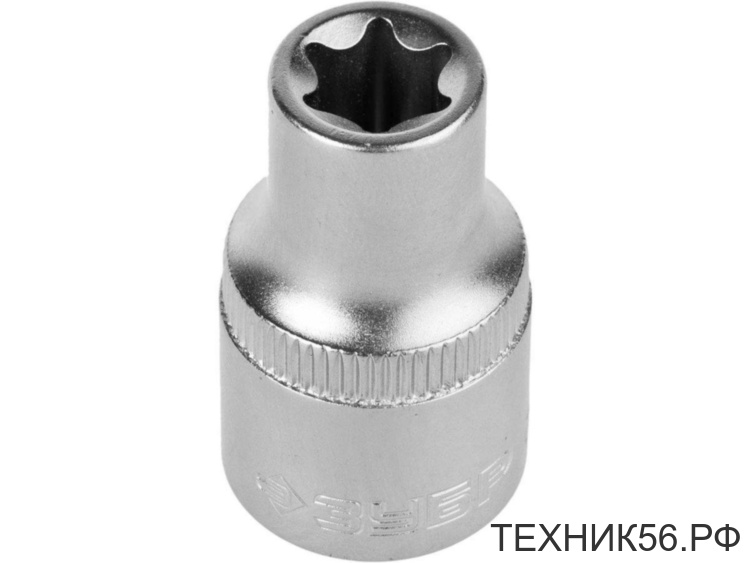Головка торцевая E18 (1/2") E-TORX / ЗУБР Головка торцевая E18 (1/2") E-TORX / ЗУБР
