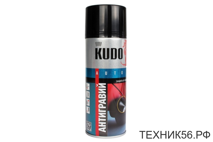 Антигравий аэрозоль 520мл ЧЕРНЫЙ KUDO KU-5222