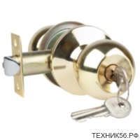 Ручка защелка круглая с ключом - золото ЗШ-01 Trodos (204095)