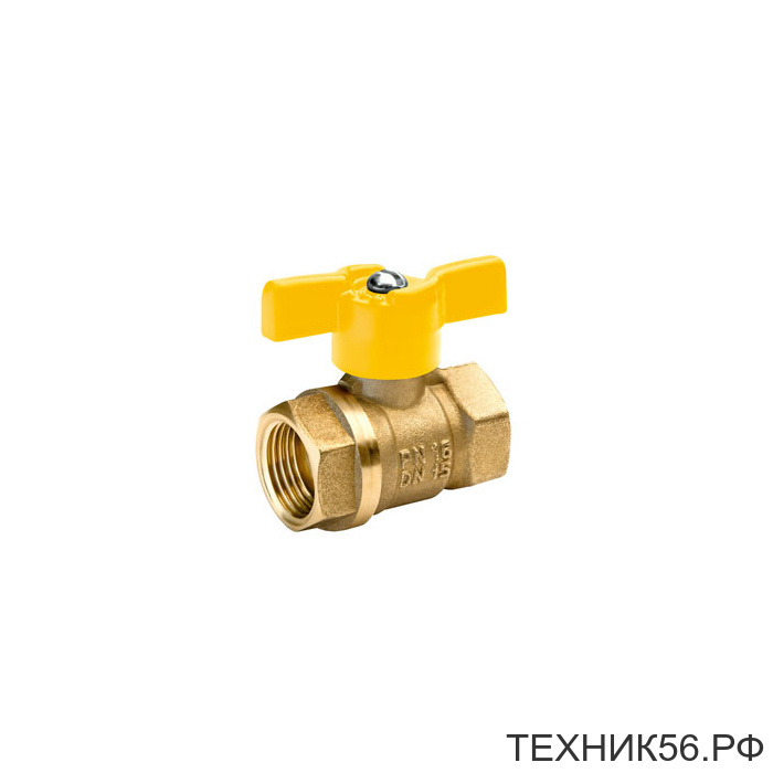 Кран шаровый для газа 3/4" г/г бабочка