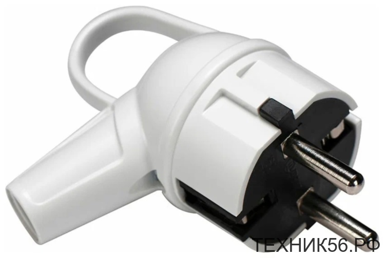 Вилка электр. с/з, угловая с кольцом, 16А/250В/3,5кВт белая Makel 10037