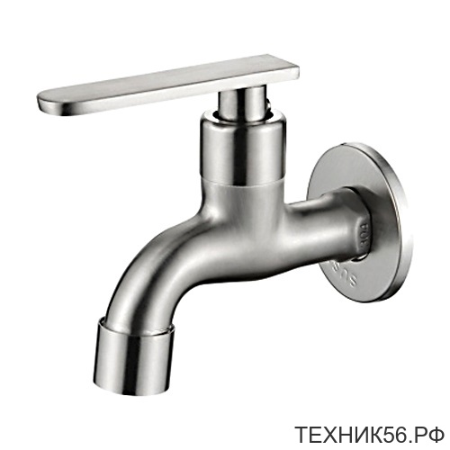 Кран водоразборный шаровый с носиком 1/2" из нерж.стали L70101