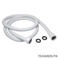 Шланг для душа 175 см 1/2" - 1/2", имп-имп белый матовый EPDM MIXLINE MIX-2-175