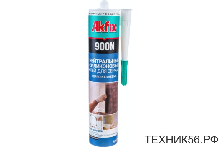 Силиконовый клей-герметик для зеркал Akfix 900N прозрачный 310 мл SA081