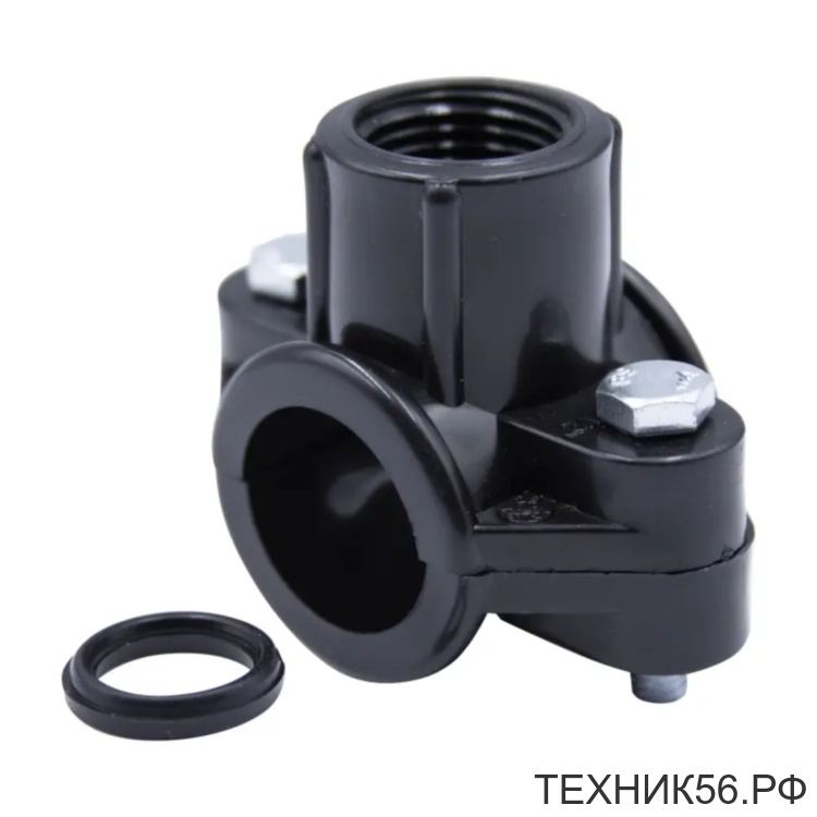 ПНД Врезка 32 х 1/2" 2 болта
