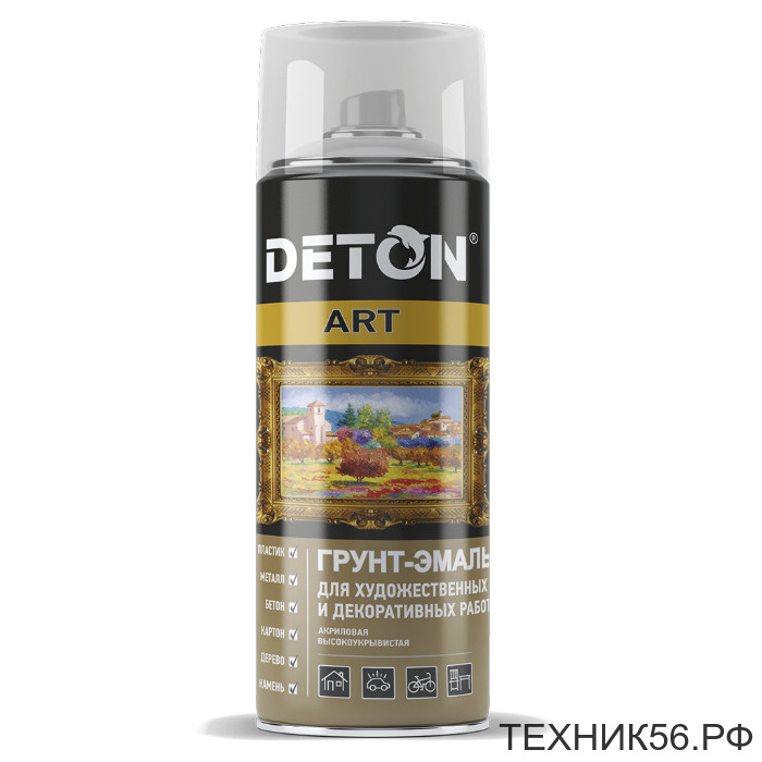 Эмаль серебро металлик, аэрозоль 520мл "Deton" Эмаль серебро металлик, аэрозоль 520мл "Deton"