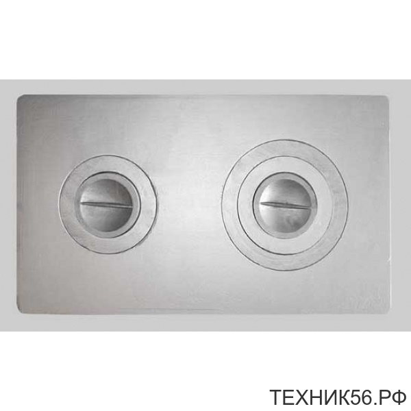 Плита 2-конф. с кольцами малая П2-1, 34х58см
